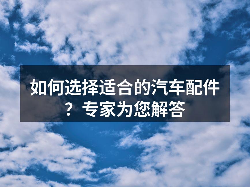 专业汽车配件选择指南